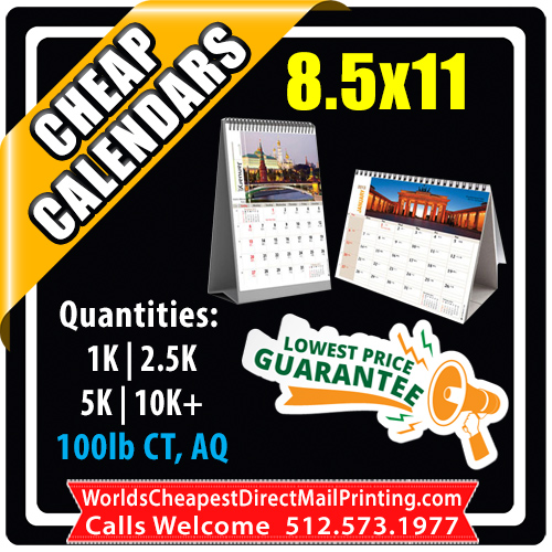 Calendar 8.5 x 11 Calendars